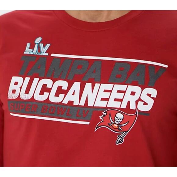 NFL Super Bowl LV Bucs Men's Team Roster Long Sleeve RED NWT SIZE XL - Picture 3 of 9